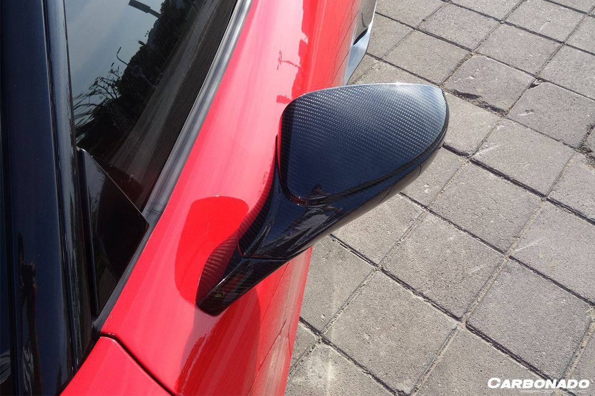 2010-2015 Ferrari Carbon Fiber Mirror Replacement Carbonado (OE) Fits: 458 Italia and Spider, 458 Specialer