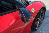 2010-2015 Ferrari Carbon Fiber Mirror Replacement Carbonado (OE) Fits: 458 Italia and Spider, 458 Specialer