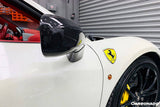 2010-2015 Ferrari Carbon Fiber Mirror Replacement Carbonado (OE) Fits: 458 Italia and Spider, 458 Specialer
