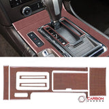Reflective Carbon Fiber Center Console Trim Overlay For Mustang 2010-2014