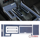 Reflective Carbon Fiber Center Console Trim Overlay For Mustang 2010-2014
