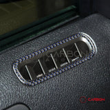 Reflective Carbon Fiber Door AC Vent Trim Overlay For Mustang 2010-2014