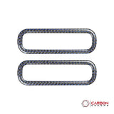 Reflective Carbon Fiber Door AC Vent Trim Overlay For Mustang 2010-2014