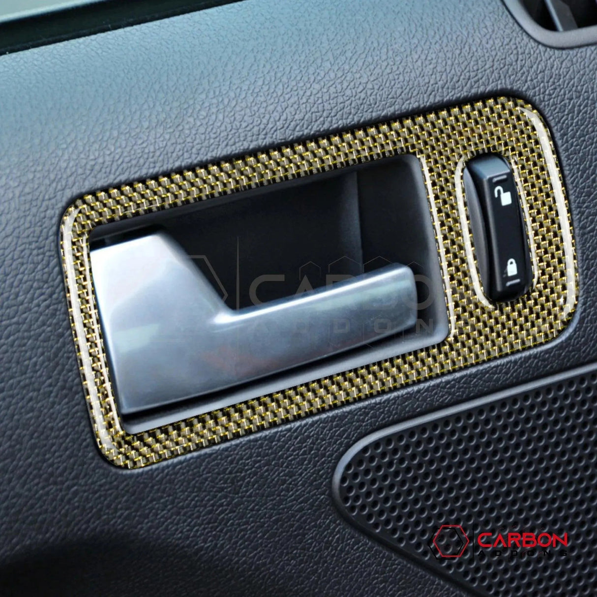 Mustang 2010-2014 Reflective Carbon Fiber Door Handle Trim Overlay