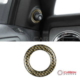 Mustang 2010-2014 Reflective Carbon Fiber Mirror Adjuster Trim Overlay