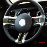 Mustang 2010-2014 Reflective Carbon Fiber Steering Wheel Trim Overlay