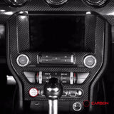 Carbon Fiber Infotainment Radio Trim Cover for Mustang 2015-2023