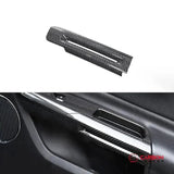 Carbon Fiber interior door chrome trim delete cover for Mustang 2015-2023