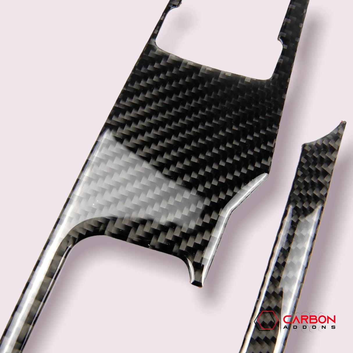 Carbon Fiber Window Control Panel Trim Overlay for Mustang 2015-2023