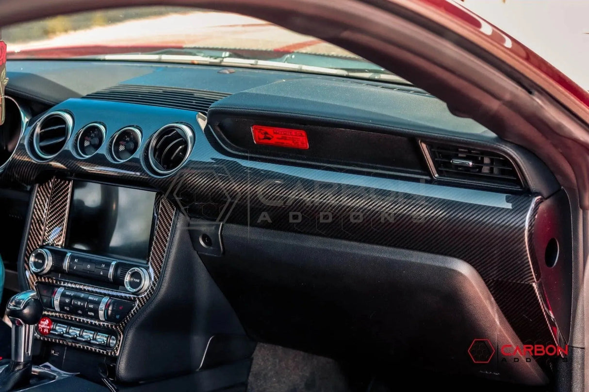 Mustang 2015-2023 Hard Carbon Fiber Dashboard Cover