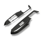 Hard Carbon Fiber Window Switch Panel Trim Covers for 2015–2023 Ford Mustang