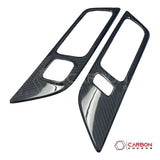 Hard Carbon Fiber Interior Door Handle Trim Covers for 2015–2023 Ford Mustang