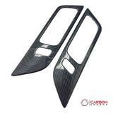 Hard Carbon Fiber Interior Door Handle Trim Covers for 2015–2023 Ford Mustang