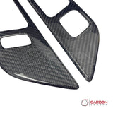 Hard Carbon Fiber Interior Door Handle Trim Covers for 2015–2023 Ford Mustang