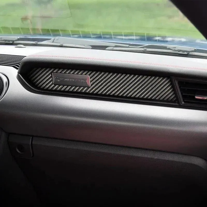 Mustang 2015-2023 Real Carbon Dashboard Emblem Trim Overlay