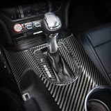 Real Carbon Fiber Center Console & Gear Shift Bezel Trim Overlay for Mustang 2015-2023