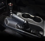 Real Carbon Fiber Center Console & Gear Shift Bezel Trim Overlay for Mustang 2015-2023