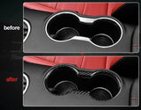 Real Carbon Fiber Cup Holder Trim Cover for Mustang 2015-2023