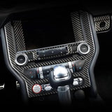 Real Carbon Fiber Infotainment Radio Overlay for Mustang 2015-2023
