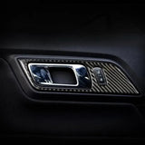 Real Carbon Fiber Interior Door Handle Overlay for Mustang 2015-2023