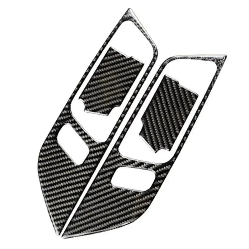 Real Carbon Fiber Interior Door Handle Overlay for Mustang 2015-2023