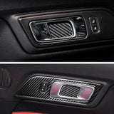 Real Carbon Fiber Interior Door Handle Overlay for Mustang 2015-2023