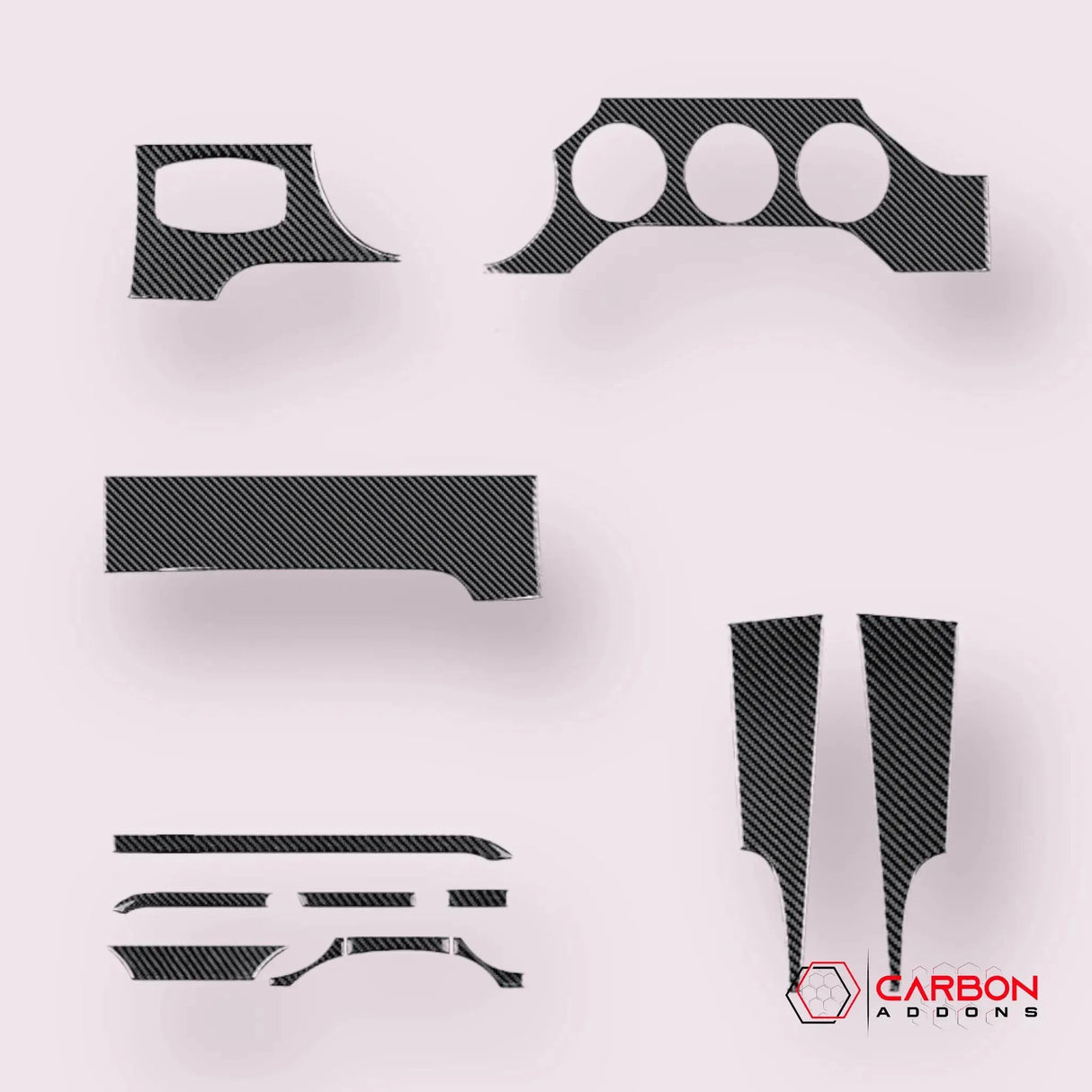 Mustang 2015-2023 Real Carbon Fiber Whole Front Dash Overlay