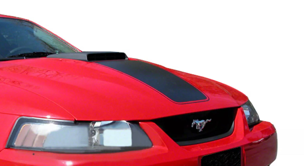 SEC10 Mach 1 Hood Decal; Gloss Black (03-04 Mustang Mach 1; 99-04 Mustang w/ CDC Shaker Systems)