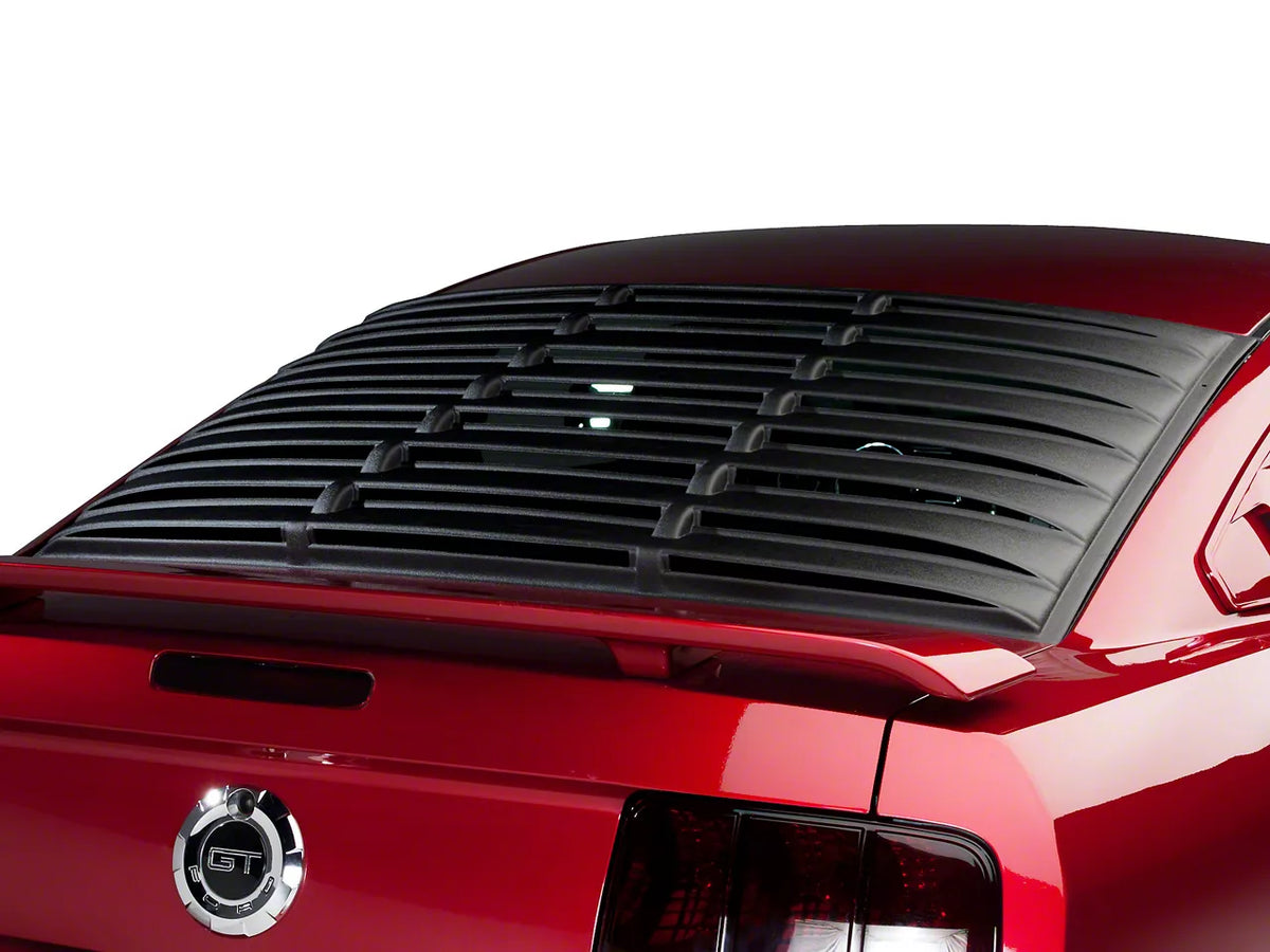 Speedform Rear Window Louvers; Textured Abs (05-14 Mustang Coupe)