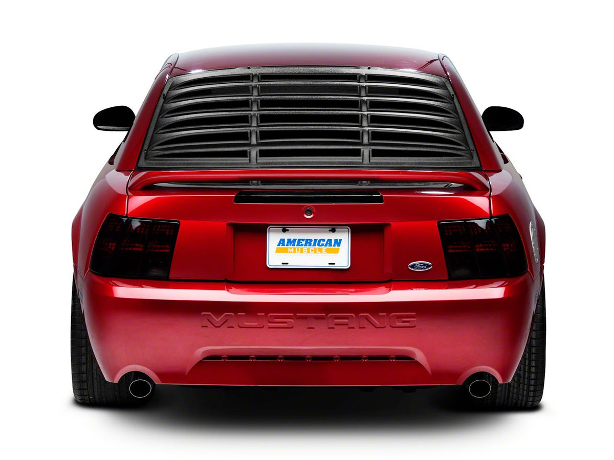 SpeedForm Rear Window Louvers; Textured ABS (94-04 Mustang Coupe)