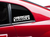 SEC10 AmericanMuscle Quarter Window Decal; White (79-23 Mustang)