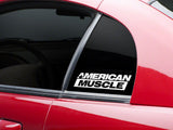 SEC10 AmericanMuscle Quarter Window Decal; White (79-23 Mustang)