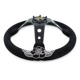 BW Rose Steering Wheel + Hub Adapter Kit For 96-06 Civic Prelude, S2000, Accord, RSX