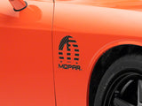 Mopar Licensed by SEC10 M Flag Decal; Matte Black (08-13 Challenger)