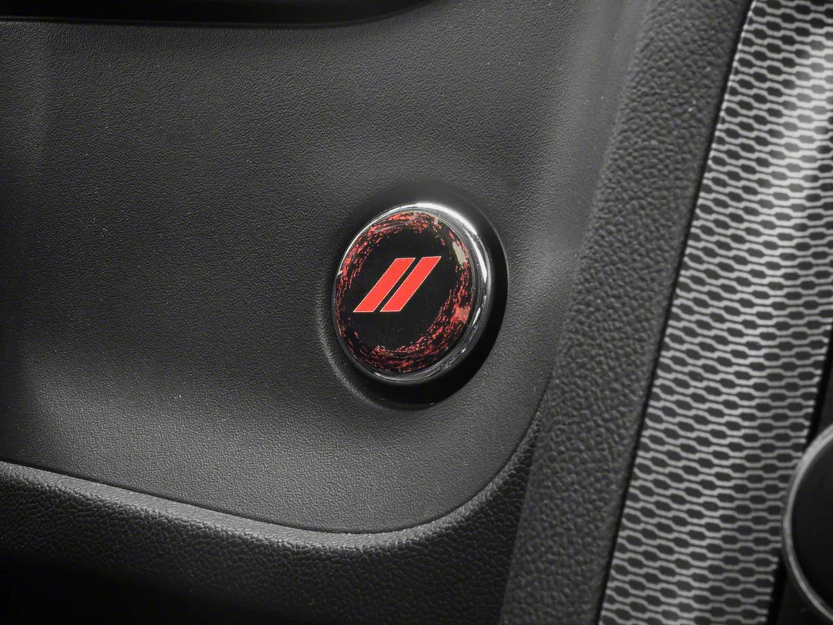 Mopar Licensed by SEC10 Push Button Start Printed Decal with Hash Marks (08-14 Challenger)