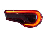 OLM OE Plus Linear Style Sequential Tail Light Overlays (Dark, Light, Red, or Yellow) - 2017-2021 Toyota 86 / Subaru BRZ