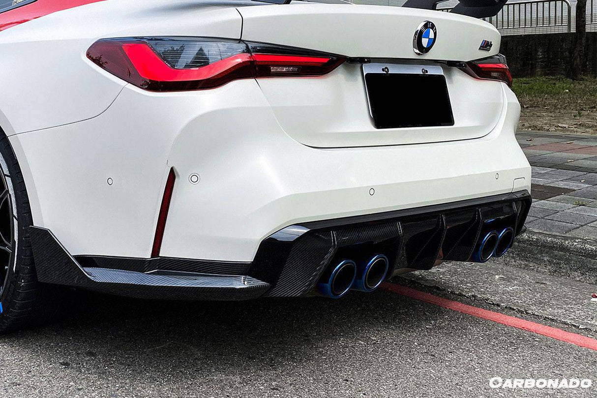 2021-UP BMW M4 G82  G83 MP Style Carbon Fiber Qual Rear Lip with Caps