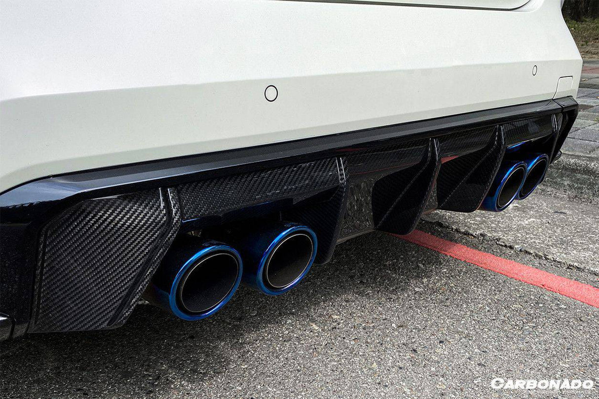 2021-UP BMW M4 G82  G83 MP Style Carbon Fiber Qual Rear Lip with Caps