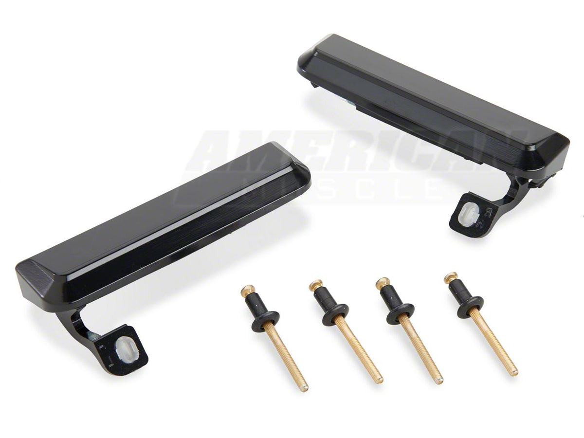 OPR Outer Door Handle Restoration Kit; Black (79-93 Mustang)