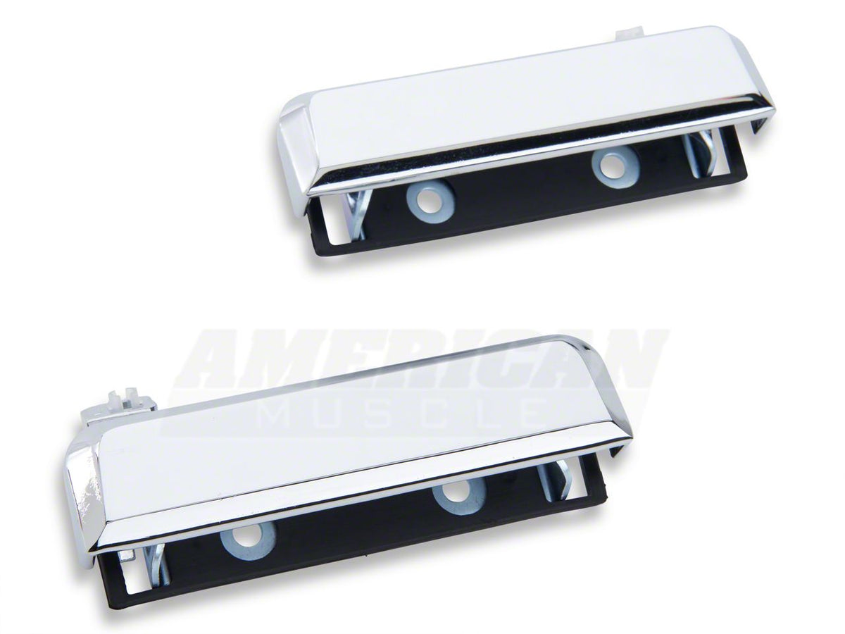 OPR Outer Door Handle Restoration Kit; Chrome (79-93 Mustang)