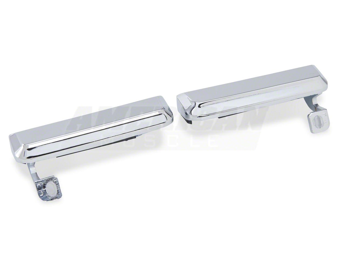OPR Outer Door Handle Restoration Kit; Chrome (79-93 Mustang)