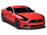 SEC10 Outer Hood Stripes; Gloss Black (15-17 Mustang)