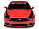 SEC10 Outer Hood Stripes; Gloss Black (15-17 Mustang)