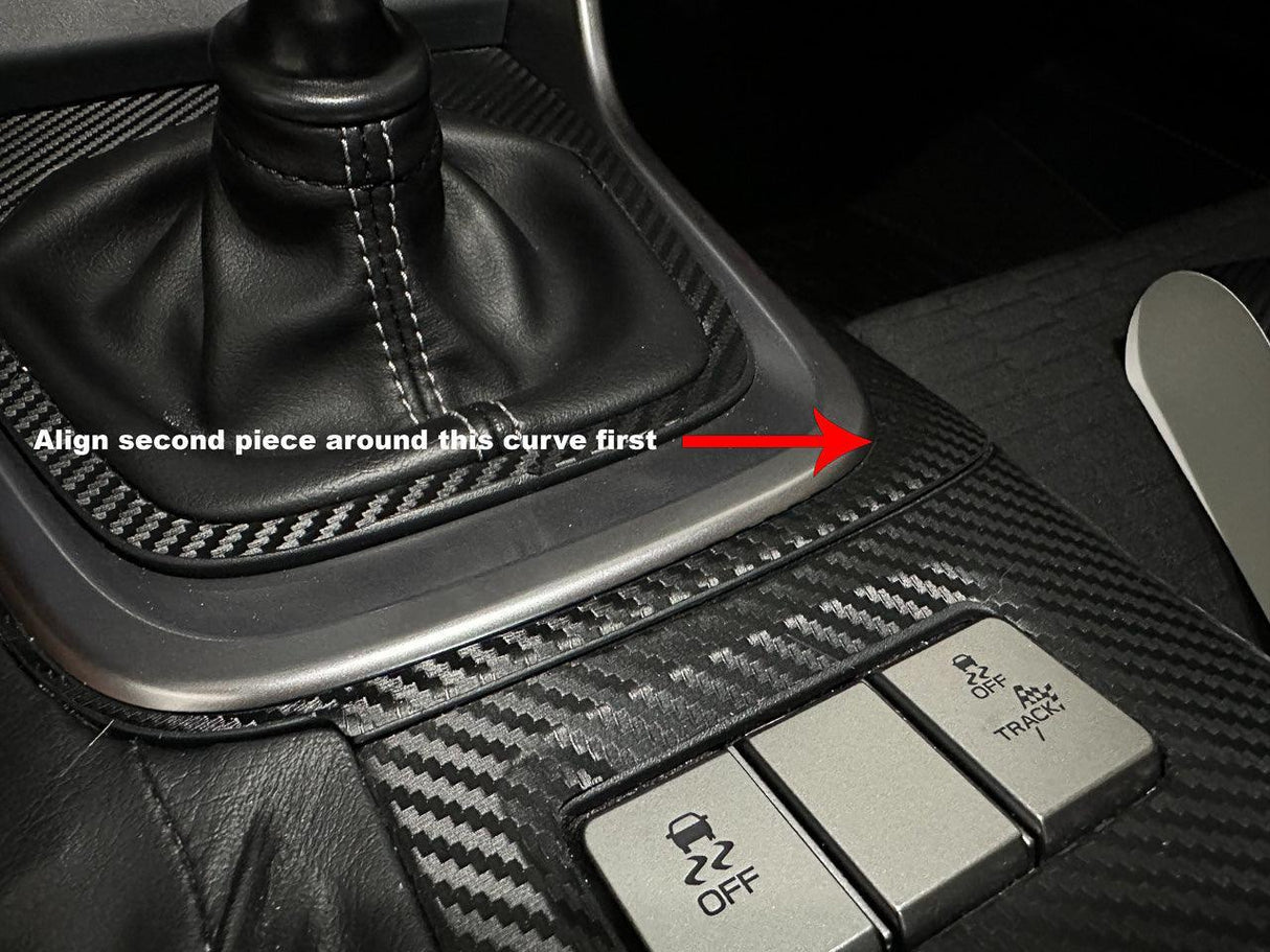 Outer Shifter Trim 3D Carbon Overlay - 2022+ BRZ / GR86