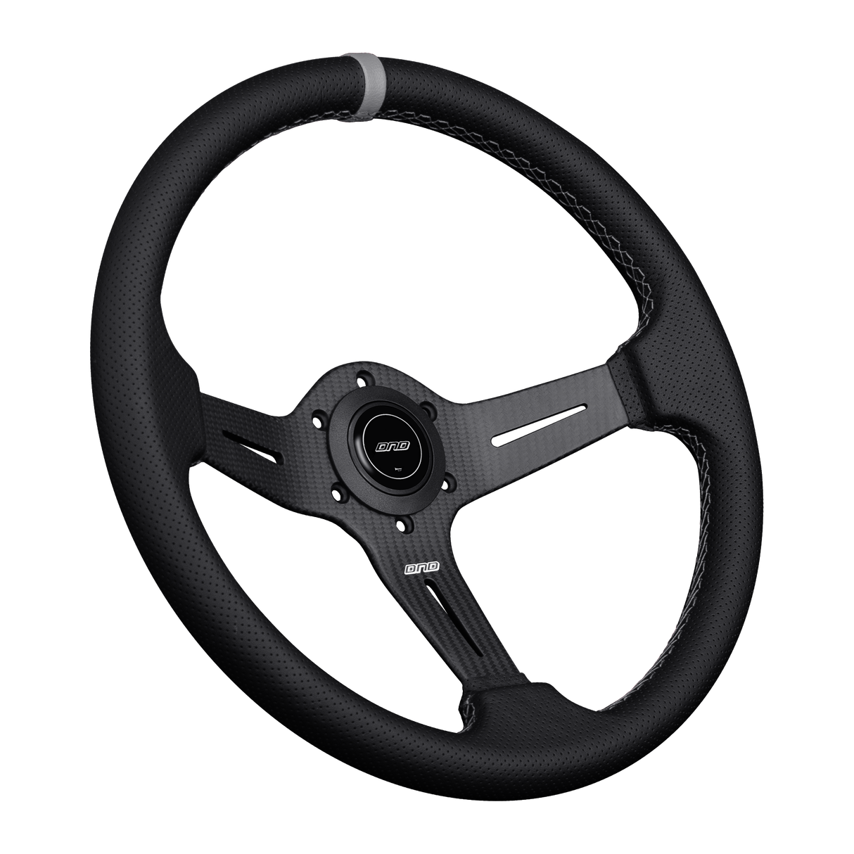 Carbon Fiber Perforated Leather Race Wheel