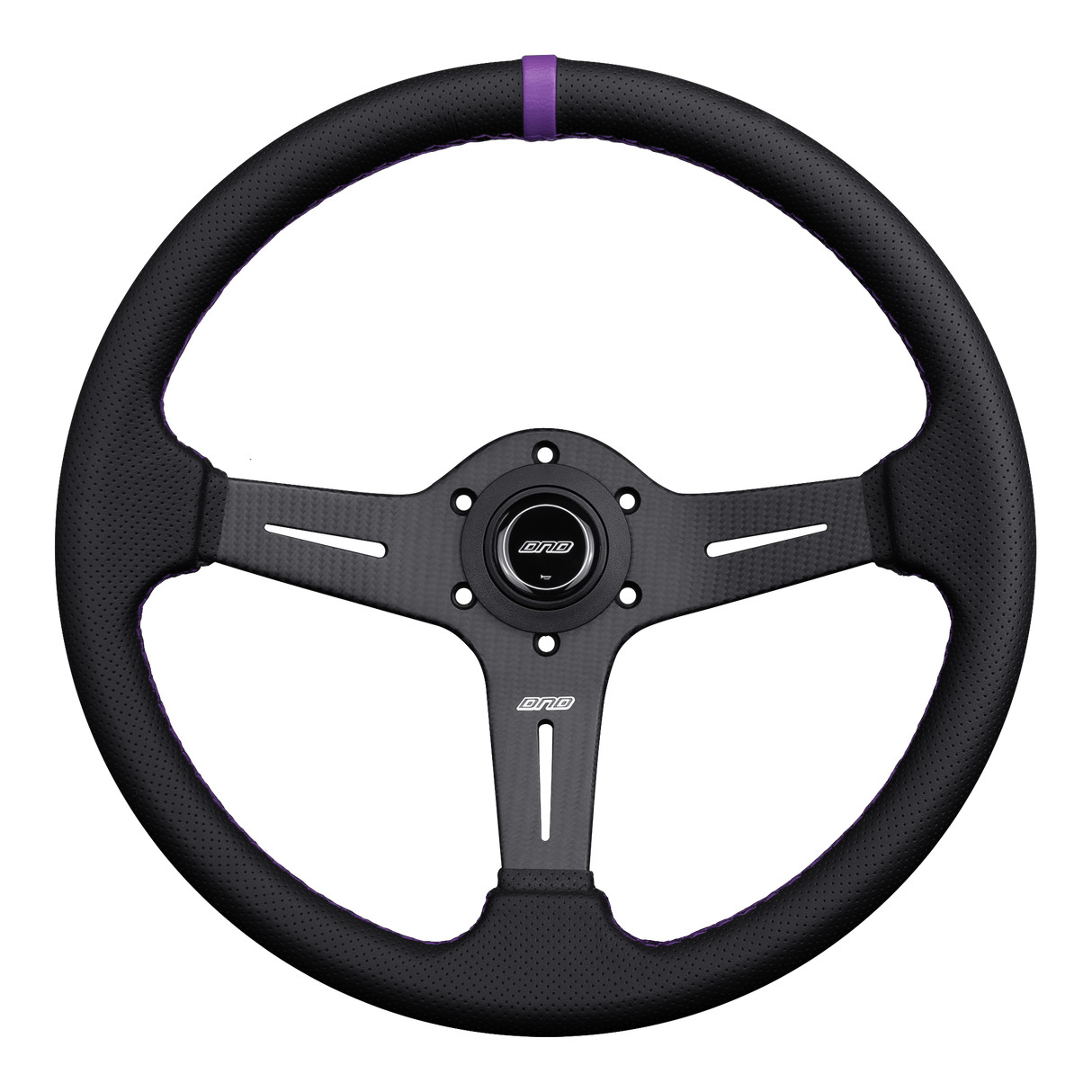 Carbon Fiber Perforated Leather Race Wheel