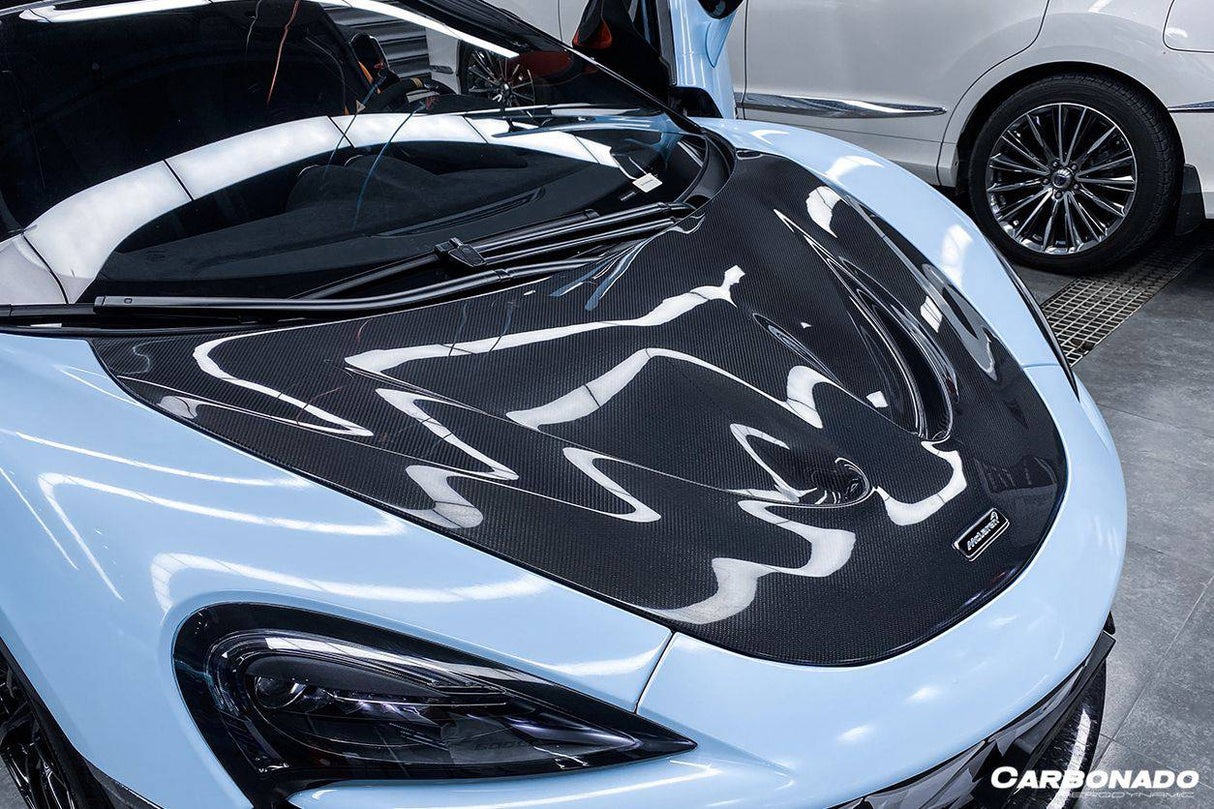 2018-2021 McLaren P1 Style Carbon Fiber Hood Carbonado (p1) Fits:  540C,  570S,  600LT, 570gt