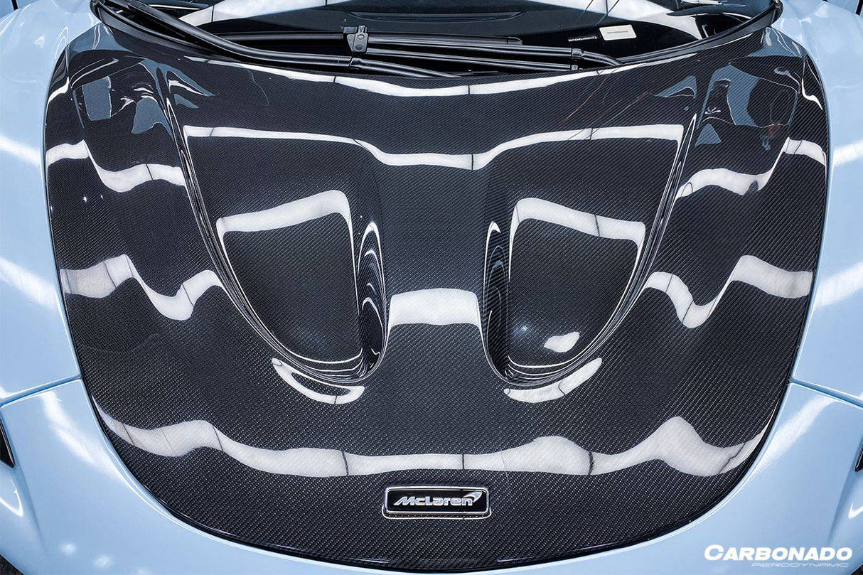 2018-2021 McLaren P1 Style Carbon Fiber Hood Carbonado (p1) Fits:  540C,  570S,  600LT, 570gt