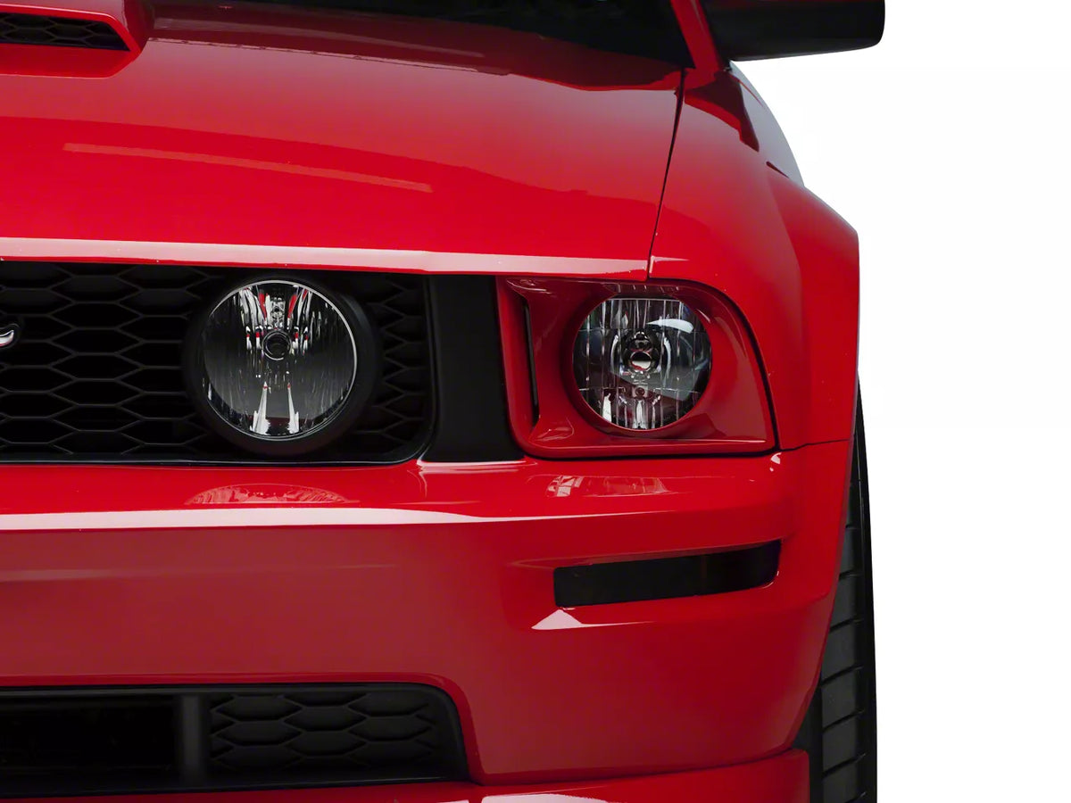 SEC10 Grille Pillar Blackout; Matte Black (05-09 Mustang GT)