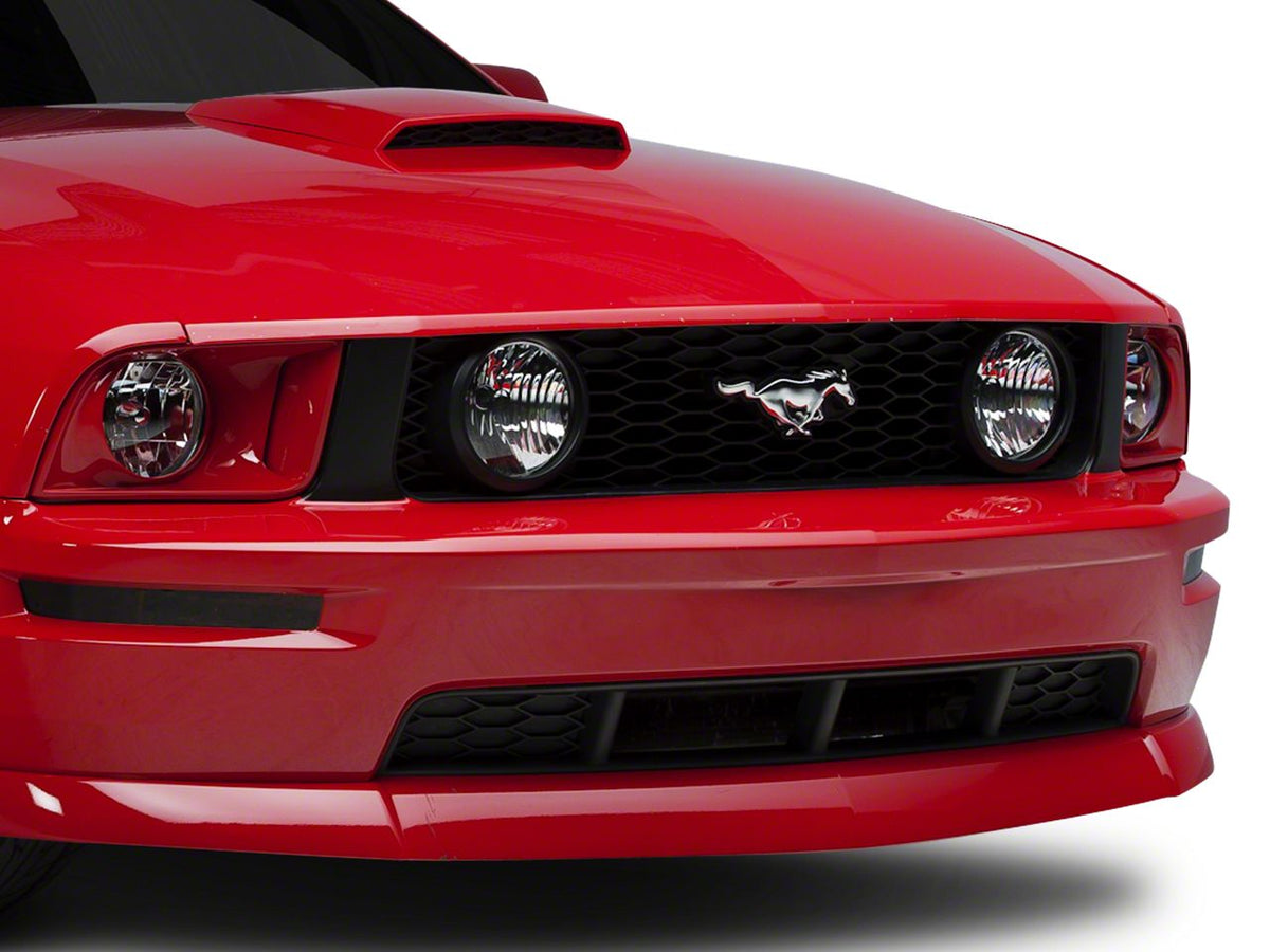 SEC10 Grille Pillar Blackout; Matte Black (05-09 Mustang GT)